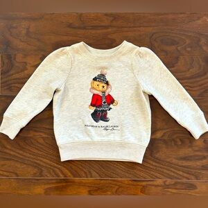Ralph Lauren Kids Beige Sweatshirt with Polo Bear